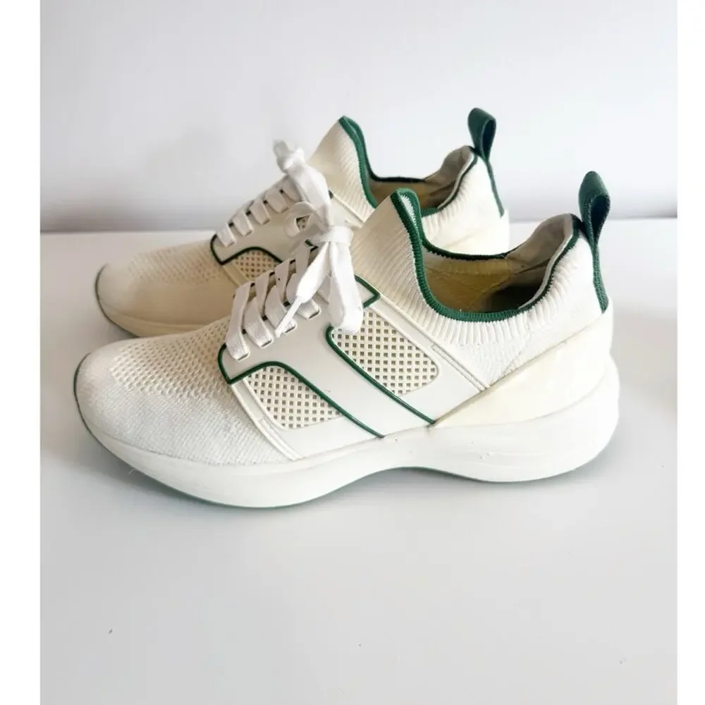 Tory Burch T Sock Runner Knit Sneaker In Green 9.5